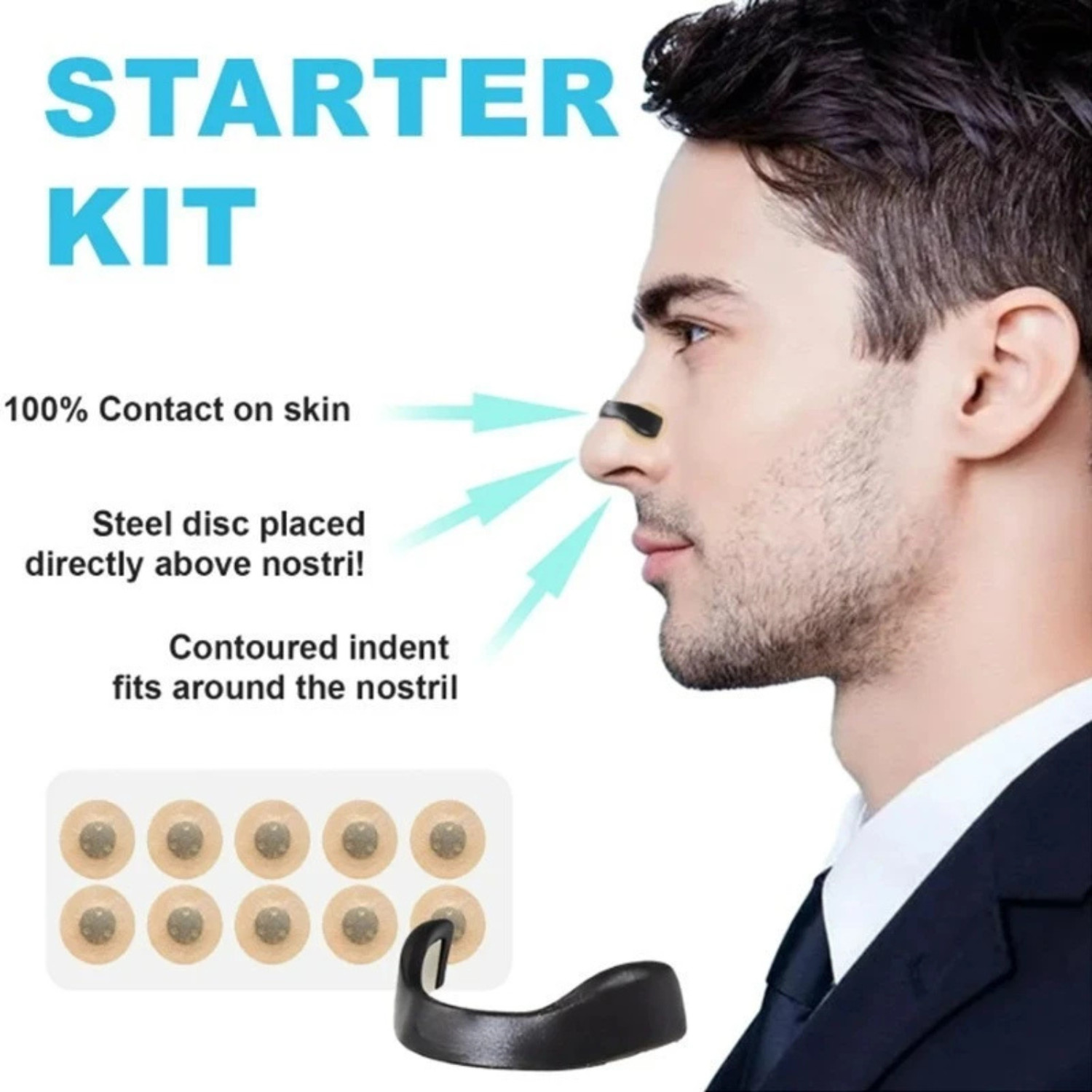 Portable Magnetic Nose Clip Set with Box Nose Breathing Extended Breathing