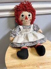 Vintage Raggedy Ann Doll 16 inch I Love You Heart Older