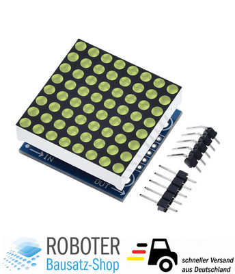 Max7219 LED Matrix Modul 8x8 Grün Arduino DIY Elektronik