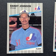 1989 Fleer Randy Johnson #381 Marlboro Ad Partially Obscured RC HOF