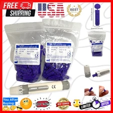 Lancing Device with Adjustable Depth & 100 Thin Lancets for Painless Testing