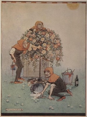 008 Hudson, G. - Alice 1922 - Gardeners painting roses red