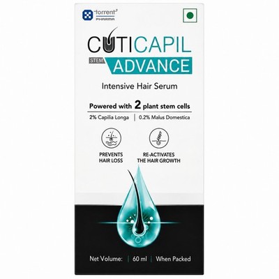 Cuticapil Stem Advance Intensive Hair Serum 60ml | Plant Stem Cells | Torrent