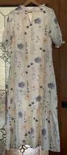 White Floral 3/4 Sleeve Maxi Dress, Size S-M, New
