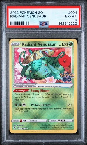 2022 POKEMON GO #004 RADIANT VENUSAUR PSA 6