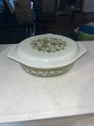 Vintage Pyrex Crazy Daisy Spring Blossom 2 1/2 qt Casserole #045 Oval Lid Mint