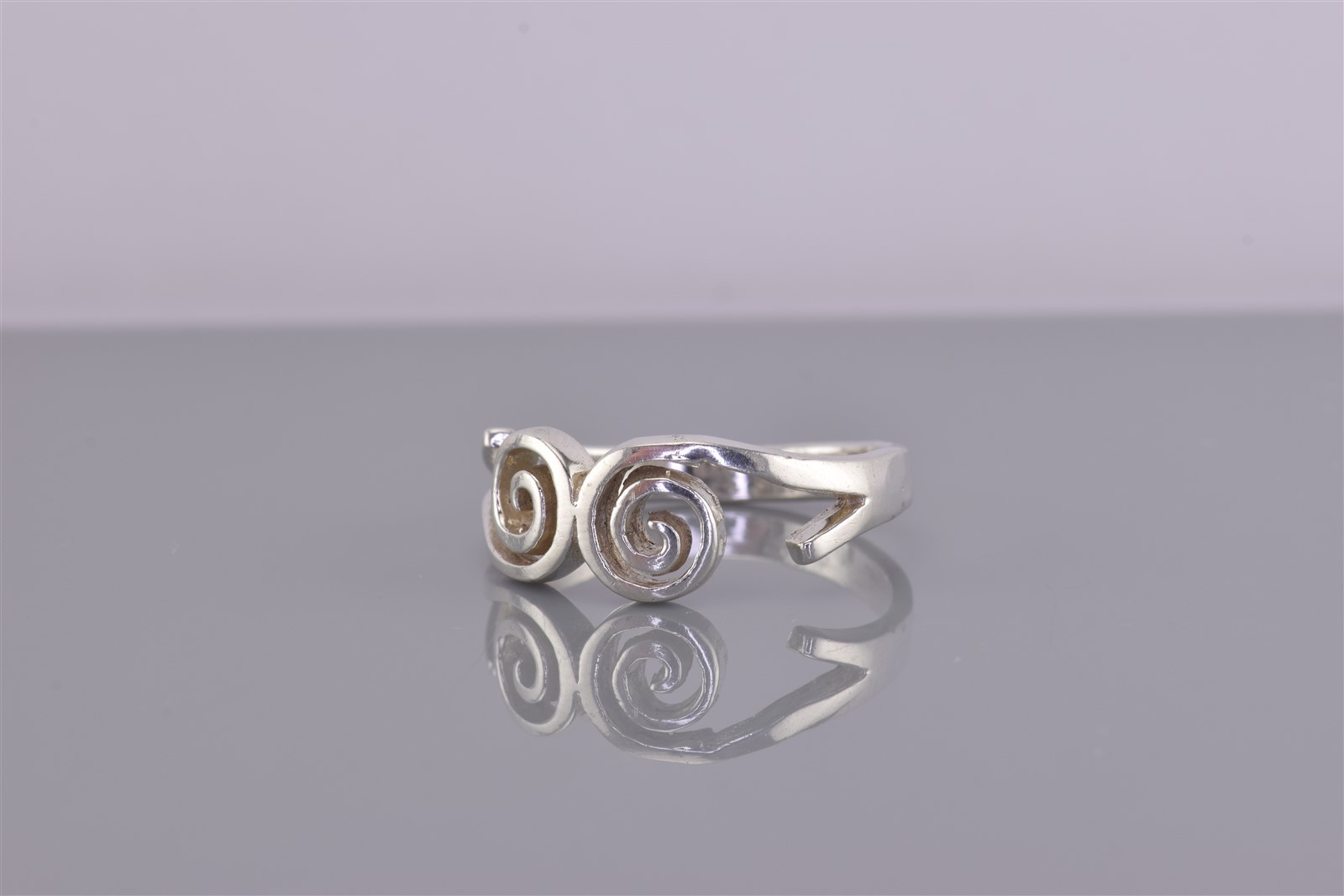 Sterling Silver Spiraled Openwork Split Band Ring… - image 6