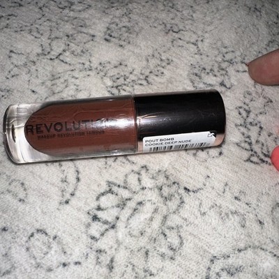 Revolution Pout Bomb Plumping Lip Gloss Deep Nude