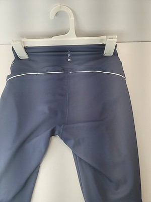 Wilo The Label Women Racer Trio Leggings Size M Navy/Mint Athlesiure Activewear