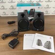 Logitech Z130 Stereo Speakers with Power Adapter and Manuals
