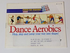 Dance Aerobics (NES, 1989) - Instruction Manual / Booklet Only