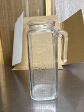 Vintage Covetro Ribbed Glass Pitcher Only Replacement NO LID Made in Italy Used