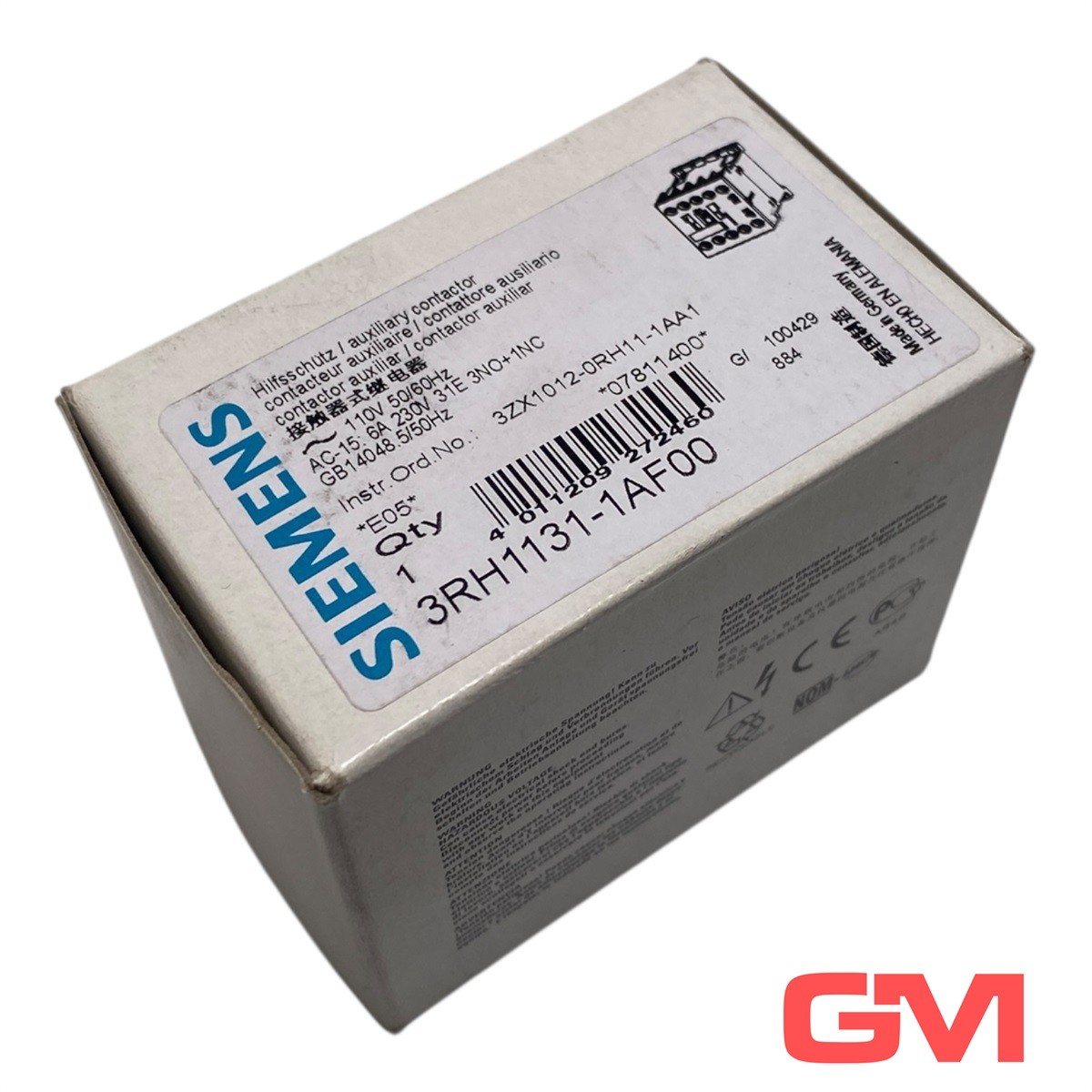 Siemens Auxiliary Contactor 3RH1131-1AF00 110V 50/60Hz 3NO+1NC