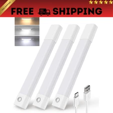 Smart Magnetic Under Cabinet Lighting with Rechargeable Motion Sensor – 3 Pack
