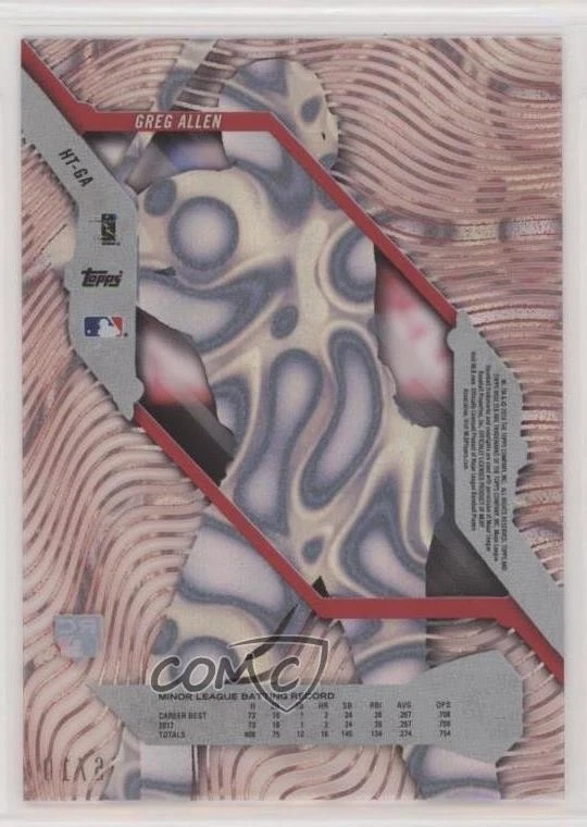 2018 Topps High Tek /10 Greg Allen #HT-GA Rookie RC - Image 2 of 2