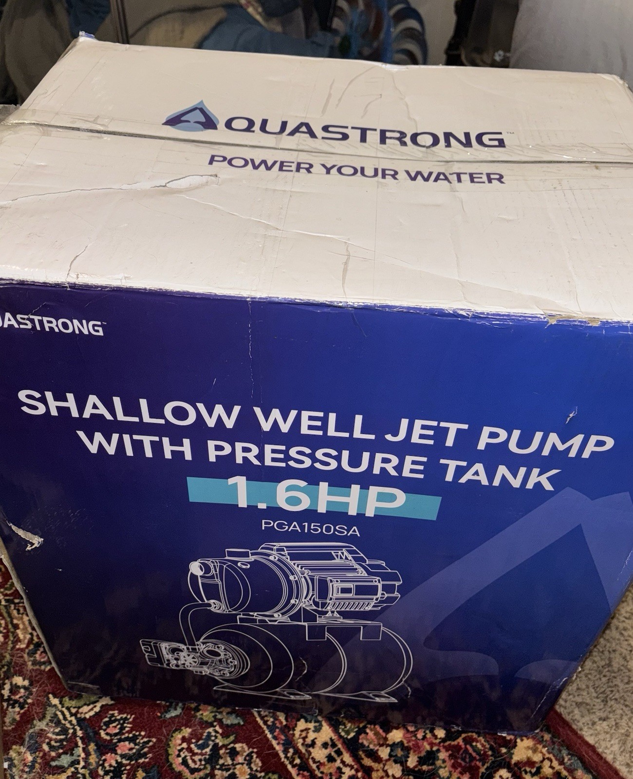 Aquastrong 1.6 HP Shallow Well Pump with Pressure Tank, 1320 GPH, 115V