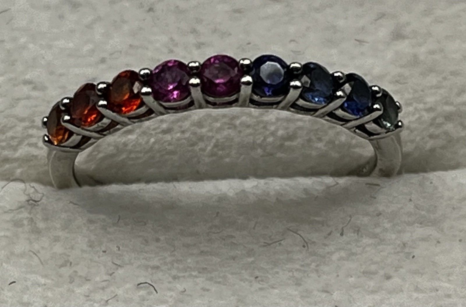 Multicolored Rainbow Sapphire and Ruby Gemstone B… - image 4