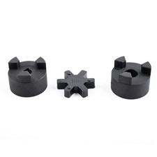 1/2" to 3/4" L095 Flexible 3-Piece L-Jaw Coupling Set  Buna-N NBR Rubber Spider