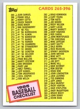 1985 Topps - Checklist #377 - *Near Mint*