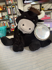 Coca-Cola Toro the Bull Bean Bag Plush Original Advertising Black White 1999