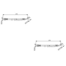 2x BOSCH Bremsschlauch hinten für Toyota Corolla Verso _E12_ 1.6 VVT-i ZDE12_