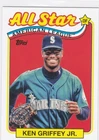 KEN GRIFFEY JR. Seattle Mariners Baseball Card TOPPS ALL STAR VINTAGE DESIGN LE!
