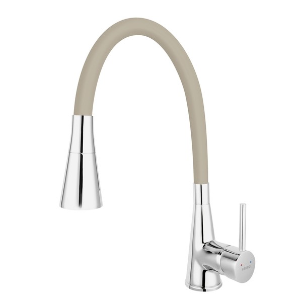KüChenarmatur Mit Brause Beige Armatur KüChe Wasserhahn SpüLtisch Von Ferro-image