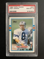 1989 Topps Traded TROY AIKMAN RC #70T HOF PSA 10 GEM MINT