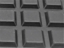 1/2” Square Small Rubber Feet  3M Adhesive Backing  1/8 Tall  Black  40 Pieces