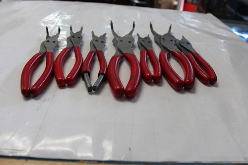 SNAP ON 7 PIECE SNAP RING PLIER SET #PAKLD203 NICE! IIN HOLDER! - Picture 9 of 9