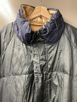 Vintage 90s Nautica Reversible Down Puffer Tan Green Jacket 