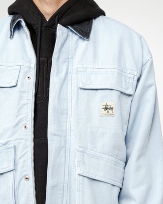 Stussy SHOP JACKET WASHED CANVAS Size M K | eBay