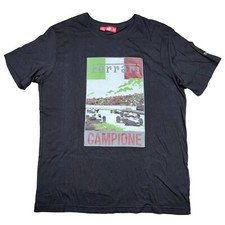 Puma Ferrari Campione Classic 1960s F1 Racing Graphic Black Mens Large T-Shirt