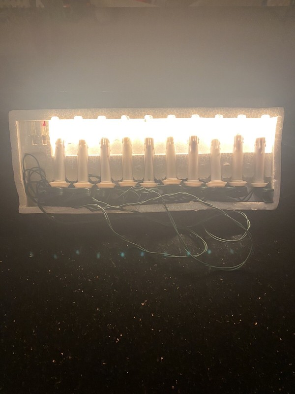 Vintage Christmas 10 Candle String Lights Clip-On