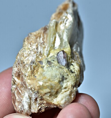 40 Gram Top Quality Natural Pinkish Spinel Tiny Crystal On  Shiny Matrix