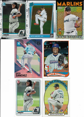 Sixto Sanchez 7 Card Rookie Lot with Bowman Chrome NM