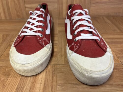 RARE🔥 VANS Style 36 Laced Ultracush Red White Canvas PRO Shoes Sz 