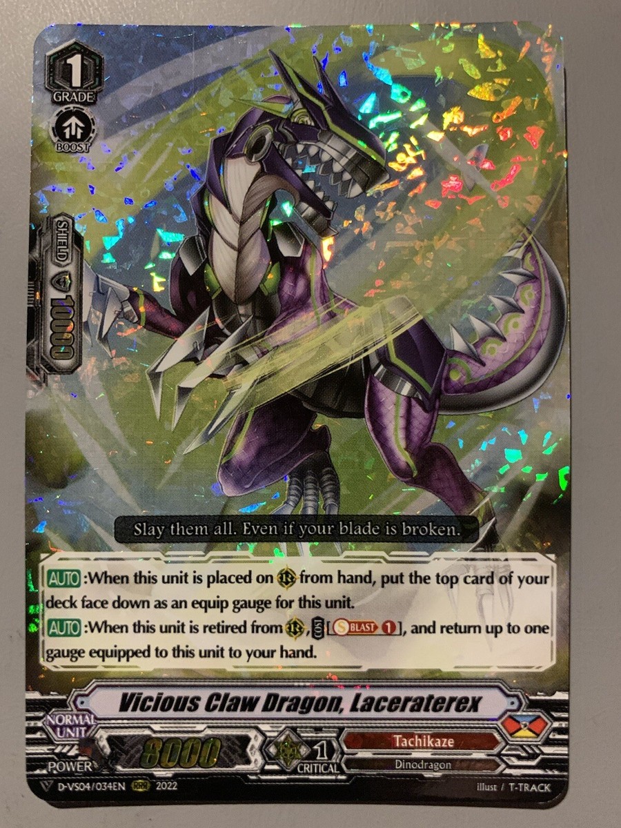 CARDFIGHT VANGUARD VICIOUS CLAW DRAGON LACERATEREX (TACHIKAZE) D