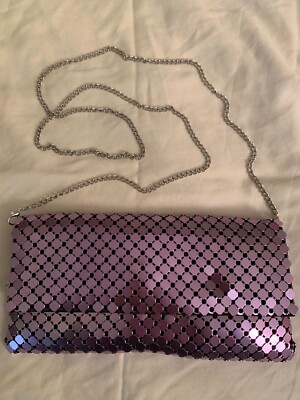 Forever 21 lavendar mesh purse with chain strap