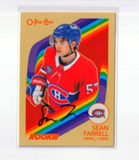 SEAN FARRELL autographed '23/24 MONTREAL CANADIENS O-Pee-Chee RETRO rookie card. rookie card picture
