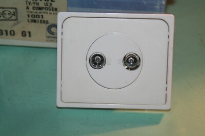Prise TV/FM/ULB Arnould 1001 - Modèle Blanc 61061 - Neuf (Sans Emballage)