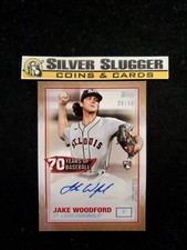 2021 Jake Woodford Topps 70 Years of Baseball Auto /50 #70YA-JW RC Cardinals