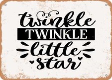 METAL SIGN - Twinkle Twinkle Little Star - 3 - Vintage Look Sign