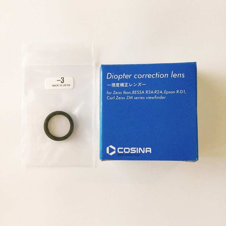 Ocular 20 Diopter Lens 傾像レンズ　軽量 MINT】COSINA Diopter Correction Lens -3.0 for ZEISS Viewfinder