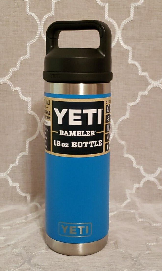 Yeti Rambler 18 oz BIG WAVE BLUE Bottle with Chug Cap (b) NEW