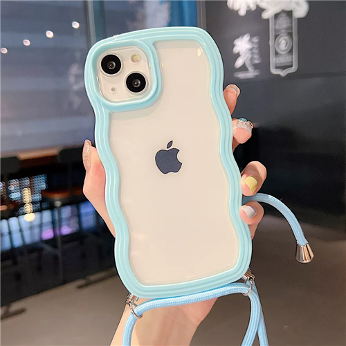 Crossbody Neck Lanyard Wavy Side Phone Cover Case For iPhone 16 15 14 13 Pro Max - Bild 8 von 21