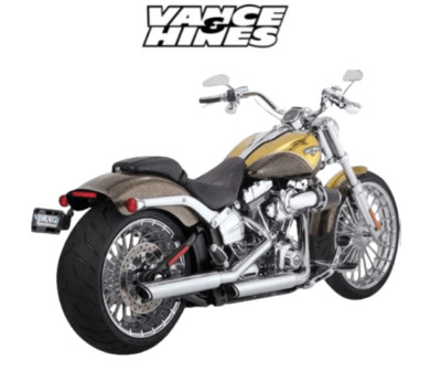 Vance & Hines Twin Slash 3'' Slip-On Mufflers For 07-17 Harley Davidson Softail