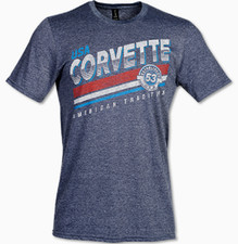 CORVETTE C8 T-SHIRT BLUE C-8 AMERICAN TRADITION ESTB. 1953 M-XL26.99+2X,3X NEW