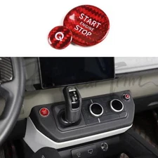 For Land Rover Defender 2020-2022 Red Carbon Fiber One-Button Start Switch Trim