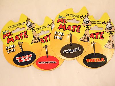 Me Mate Dog Tag Funny Joke Blokes Aussie Pet Collar Name Charm Gift Product Bulk